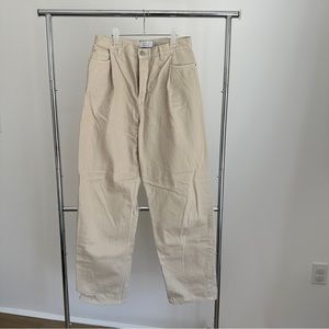 Beige Baggy Jeans